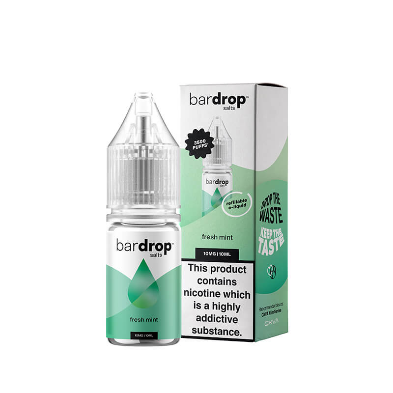 Bar Drop Fresh Mint 10ml Nic Salts E-Liquid