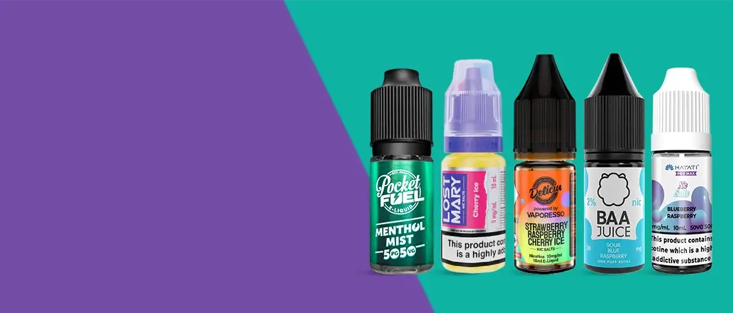 A range of 5 for £10 e-liquids from different brands