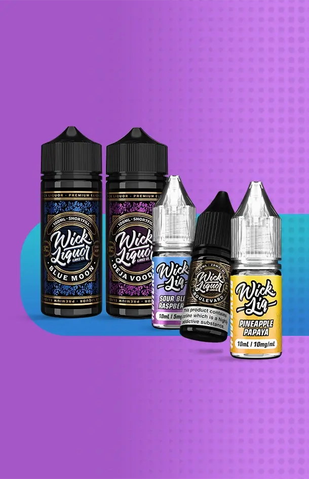 Wick Liquor range of e-liquids