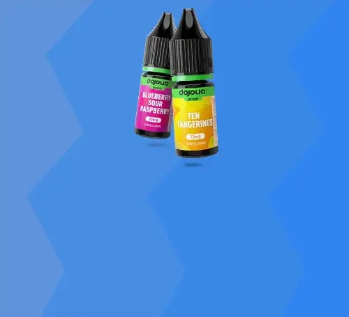 Vaporesso Dojoliq e-liquid on a graduated blue background