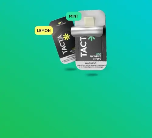 TACTA lemon and mint nicotine strips