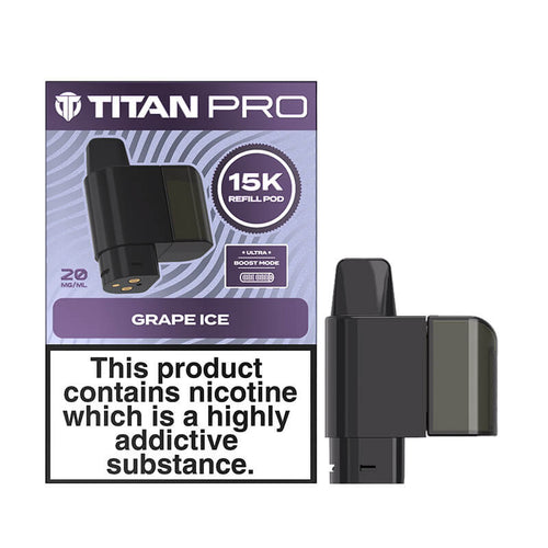 Titan Pro 15K Grape Ice Prefilled Pod + Refills