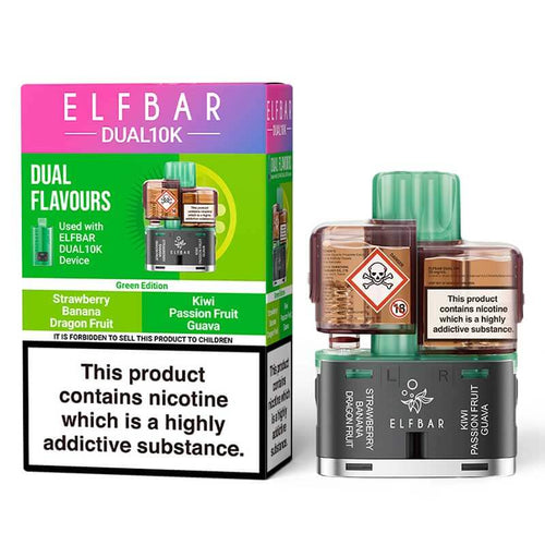 ELFBAR Dual 10K Green Edition Prefilled Pod + Refill