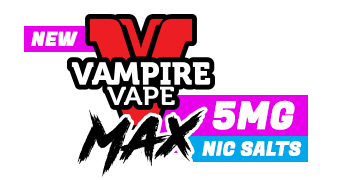 New Vampire Vape Max 5mg nic salts logo