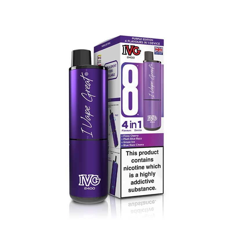 IVG 2400 4in1 Prefilled Vape Pod Kit 20mg | Vapestore UK IVG 2400 4in1 Prefilled Vape Pod Kit 20mg | Vapestore UK