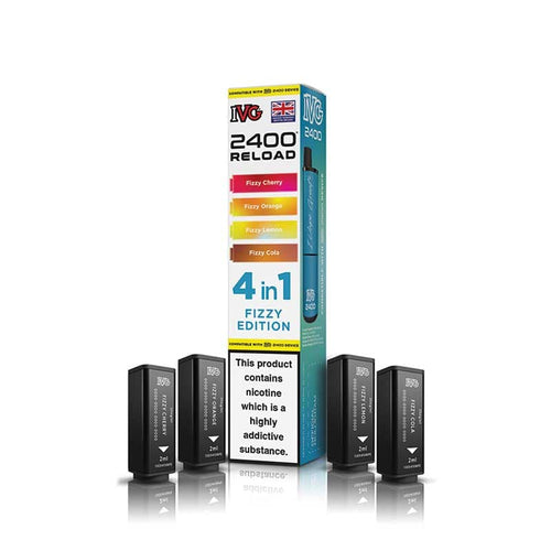 IVG 2400 Reload Fizzy Edition Prefilled Vape Pods - 20mg - 4PK