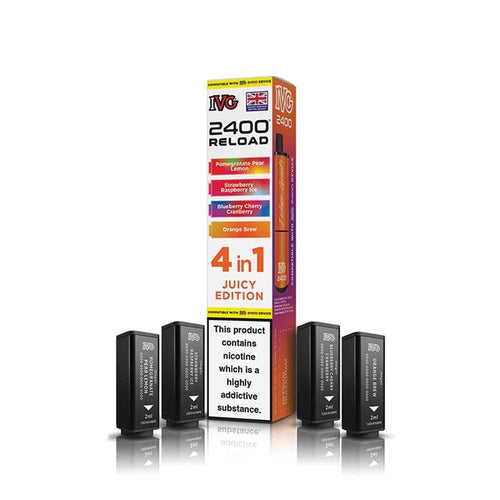 IVG 2400 Reload Juicy Edition Prefilled Vape Pods - 20mg - 4PK