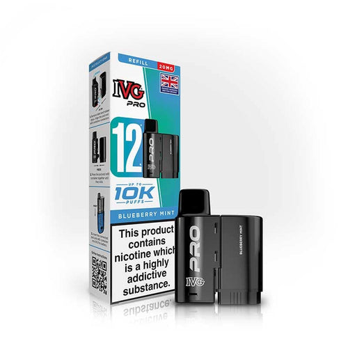 IVG Pro 12 Blueberry Mint Prefilled Vape Pod + Refill