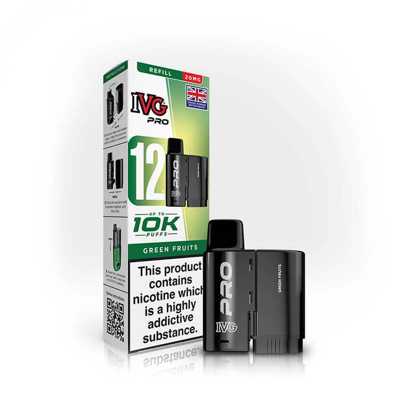 IVG Pro 12 Green Fruits Prefilled Vape Pod + Refill