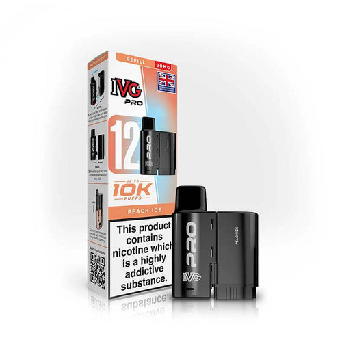 IVG Pro 12 Peach Ice Prefilled Vape Pod + Refill