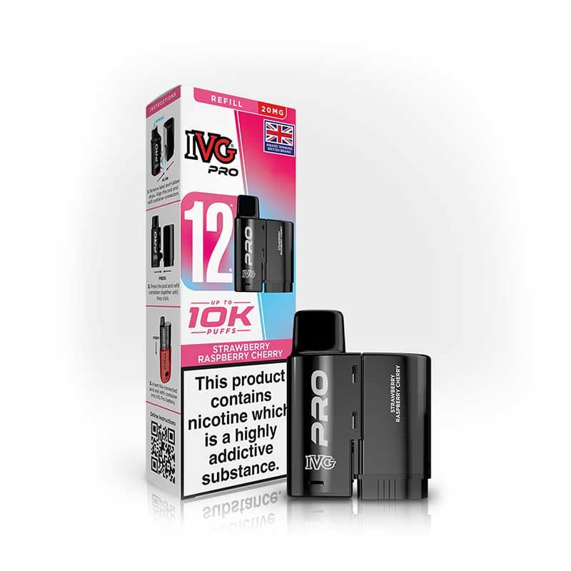 IVG Pro 12 Strawberry Raspberry Cherry Prefilled Vape Pod + Refill