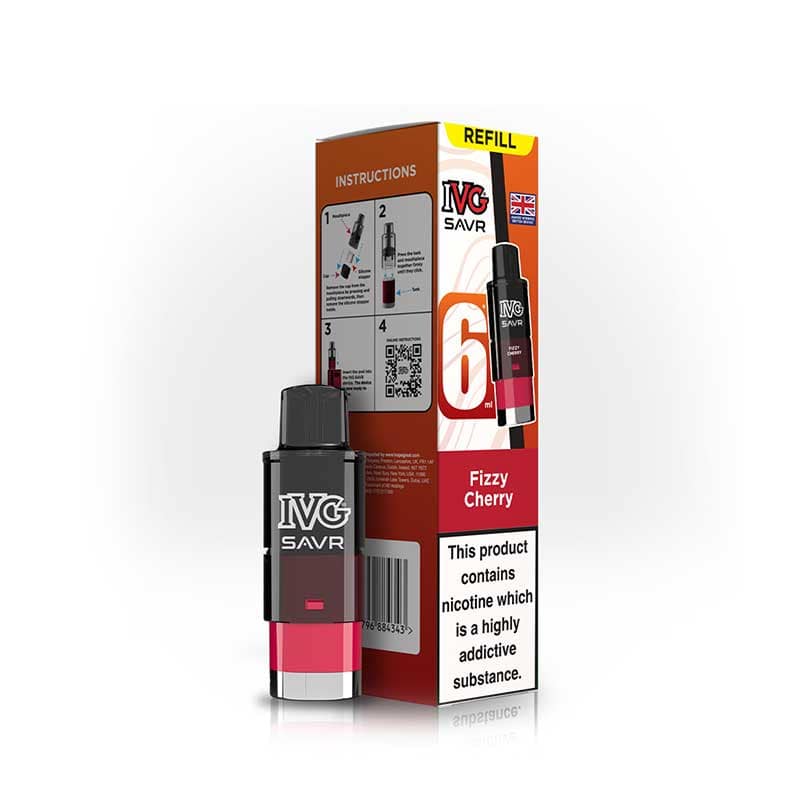 IVG Savr 3000 Fizzy Cherry Prefilled Vape Pod + Refill