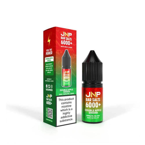 Juice N Power Bar Salts 6000+ Double Apple Shisha 10ml E-Liquid