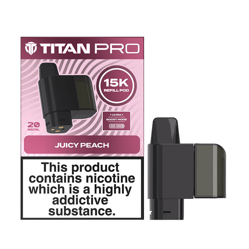 Titan Pro 15K Juicy Peach Prefilled Pod + Refills