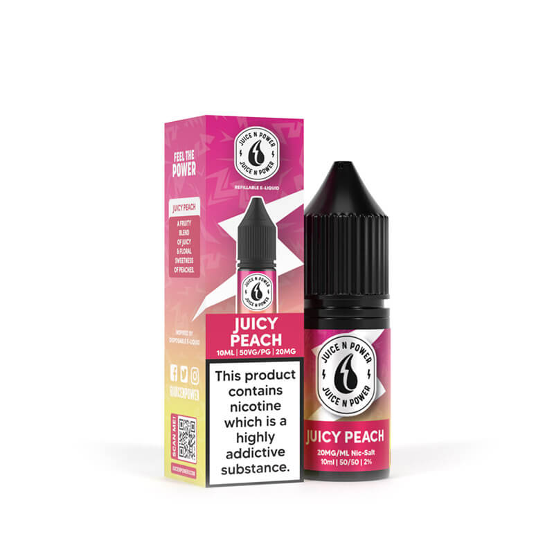 Juice N Power Bar Salts 6000+ Juicy Peach 10ml E-Liquid