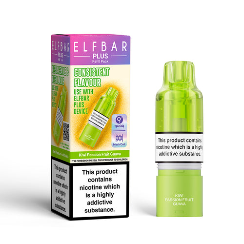 ELFBAR Plus Kiwi Passionfruit Guava Prefilled Pod + Refill