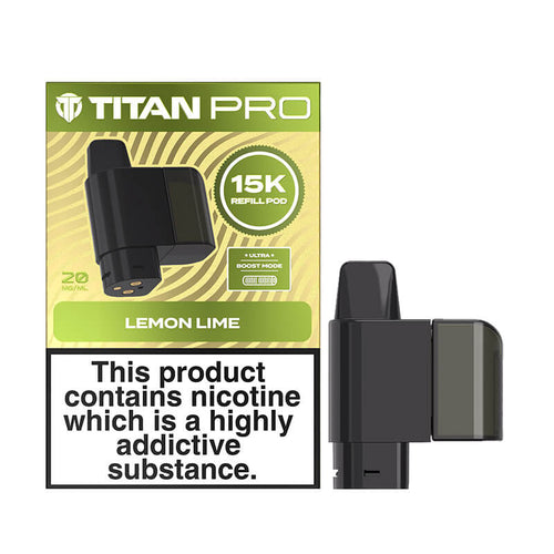 Titan Pro 15K Lemon Lime Prefilled Pod + Refills