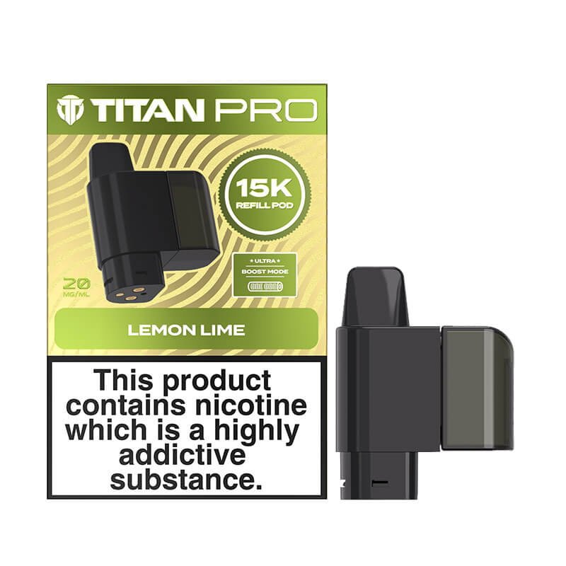 Titan Pro 15K Lemon Lime Prefilled Pod + Refills
