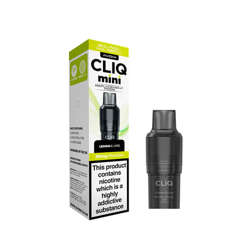 Avomi CLIQ Mini Prefilled Vape Pod + Refill - Lemon & Lime