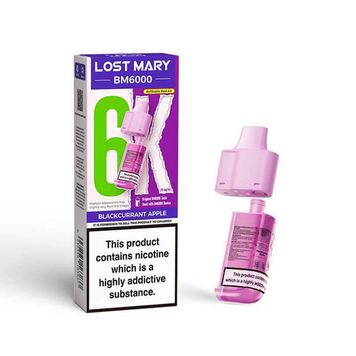 Lost Mary BM6000 Blackcurrant Apple Prefilled Vape Pods - 20mg