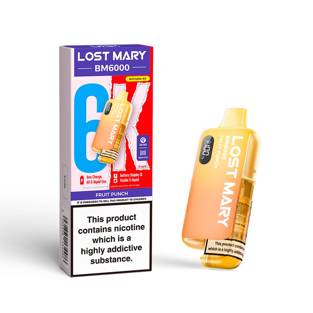 Lost Mary Vape With Removable Battery Lost Mary BM6000 Prefilled Vape Kit 20mg Lost Mary Vape With Removable Battery Lost Mary BM6000 Prefilled Vape Kit 20mg