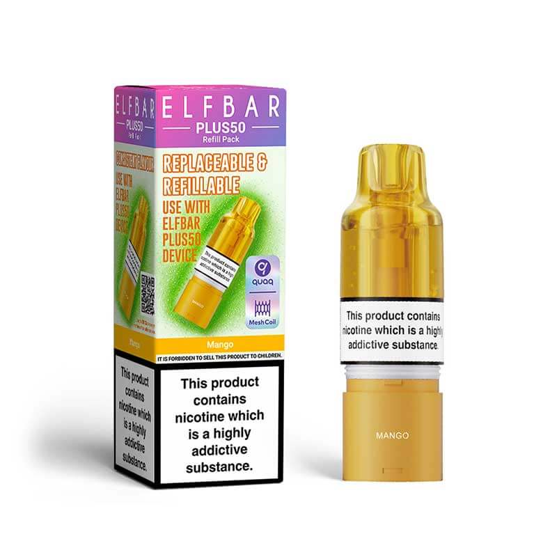 ELFBAR Plus50 Mango Prefilled Pod + Refill