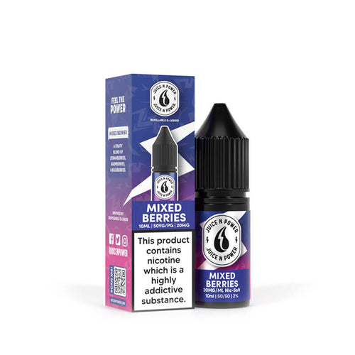 Juice N Power Bar Salts 6000+ Mixed Berries 10ml E-Liquid