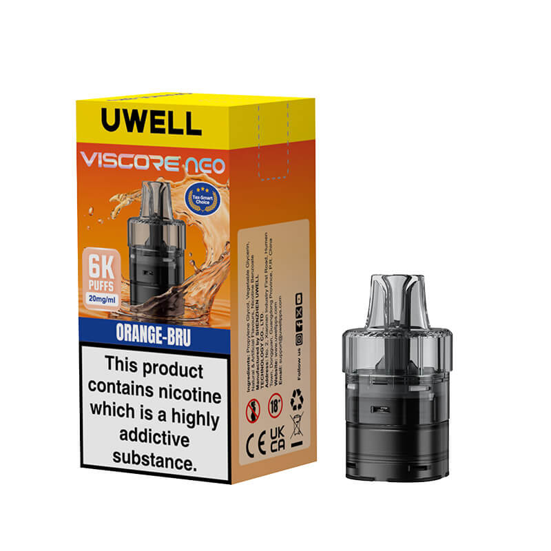 Uwell Viscore Neo 6K Prefilled Pod & Refill Orange-Bru