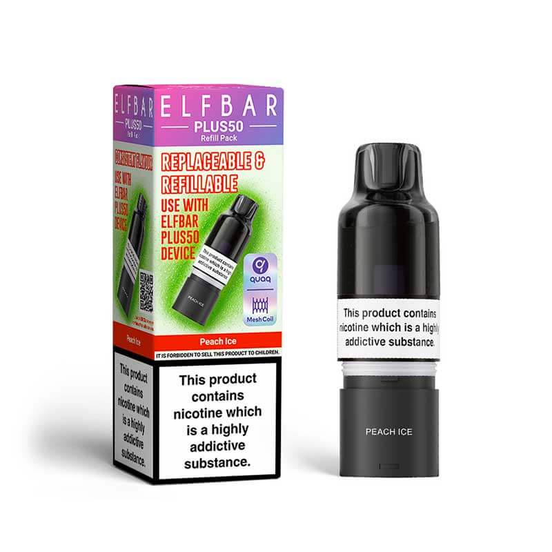 ELFBAR Plus50 Peach Ice Prefilled Pod + Refill