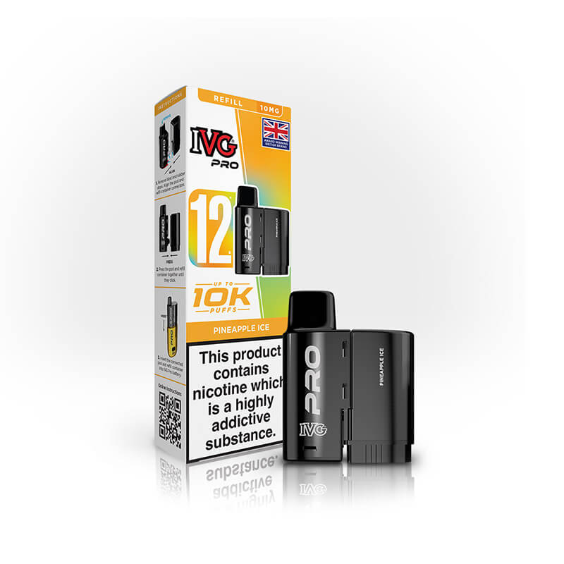 IVG Pro 12 Pineapple Ice Prefilled Vape Pod + Refill