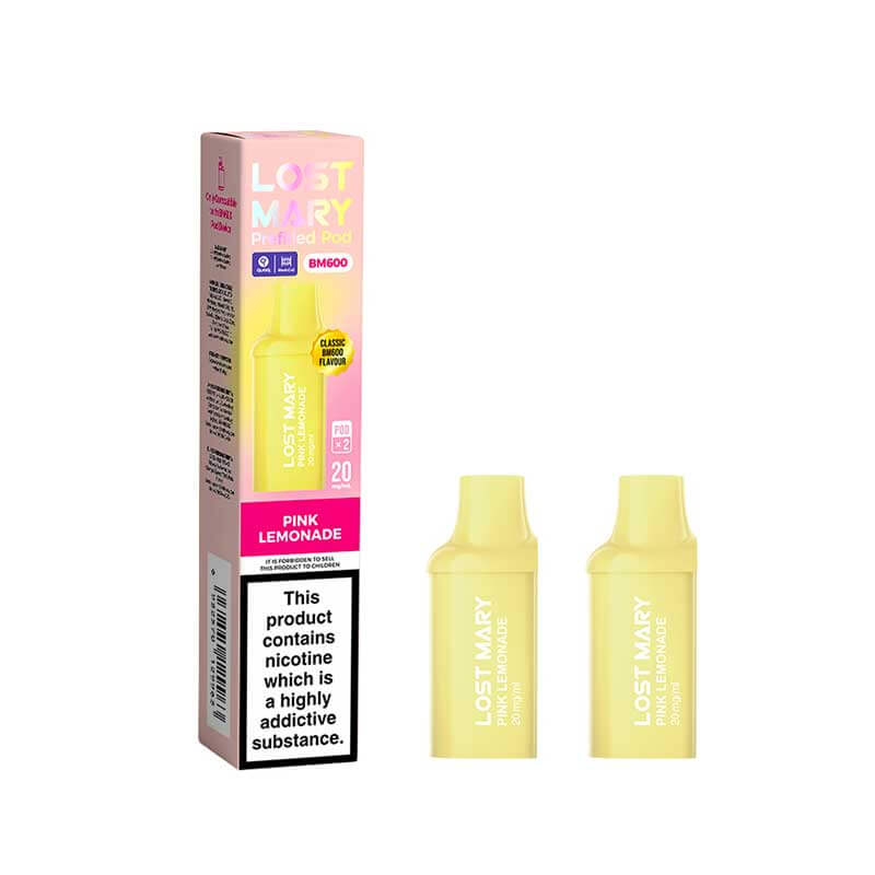 Lost Mary BM600 Pink Lemonade Prefilled Vape Pods 20mg - 2PK