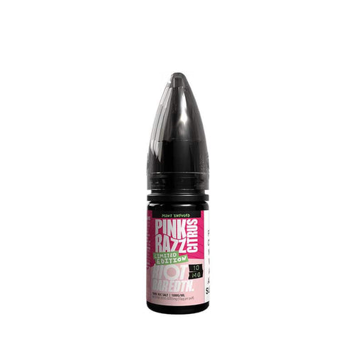Riot Squad BAR EDTN Limited Edition Pink Razz Citrus 10ml Nic Salt E-Liquid