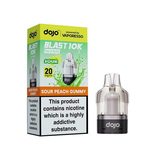 Vaporesso DOJO Blast 10K Sour Peach Gummy Prefilled Pod & Refill