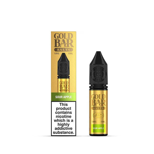 Gold Bar Salts Sour Apple Nic Salt E-Liquid 10ml