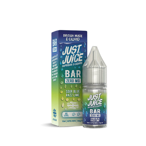 Just Juice Bar Range Sour Blue Razz Lime 10ml Nic Salt E-Liquid