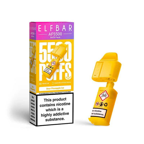 ELFBAR AF5500 Sour Pineapple Ice Prefilled Pod + Refill