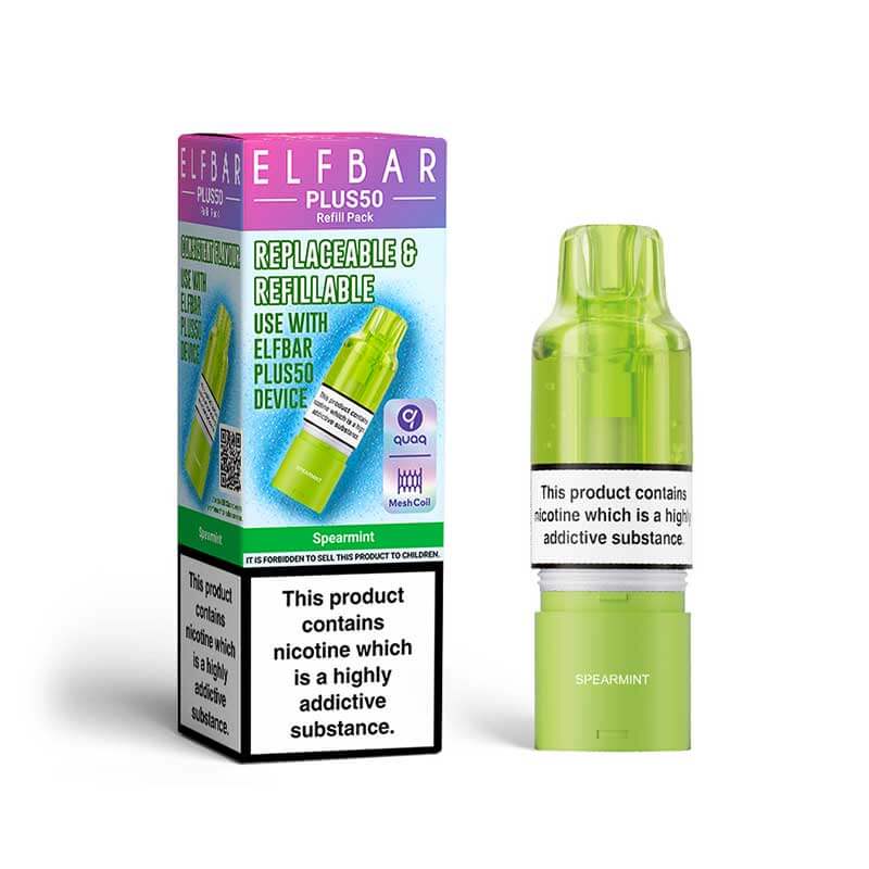 ELFBAR Plus50 Spearmint Prefilled Pod + Refill