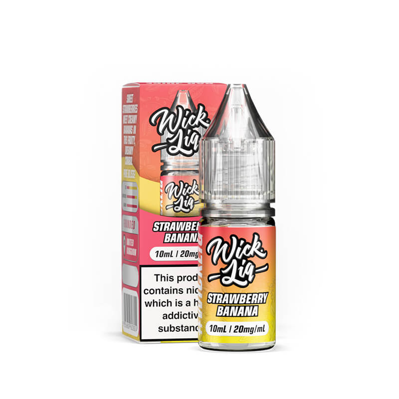Wick Liq Bar Juice Strawberry Banana 10ml Nic Salts E-Liquid