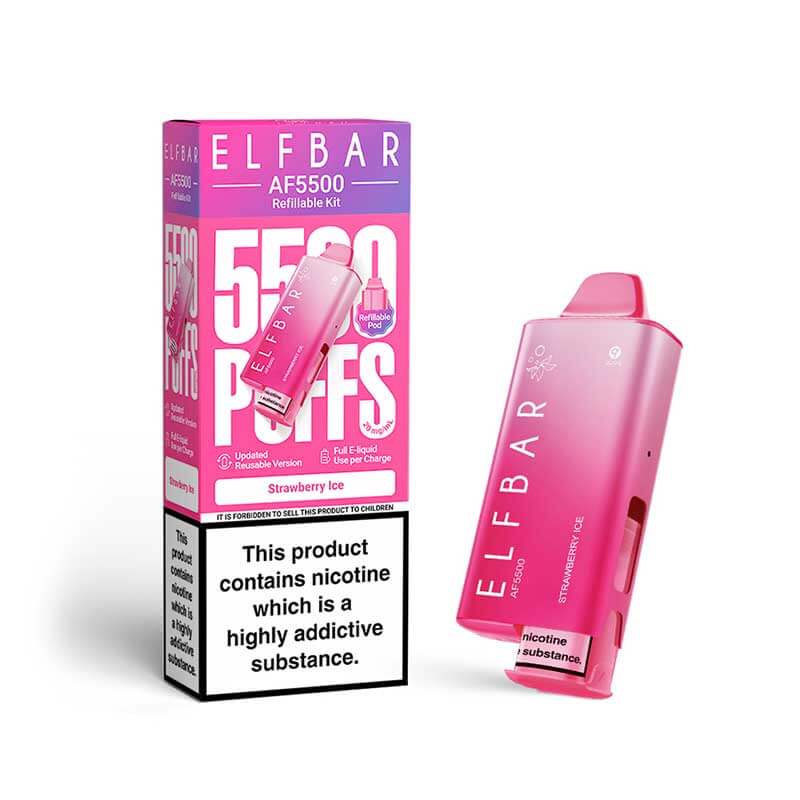 Strawberry Ice  Elf Bar AF5500 Prefilled kit