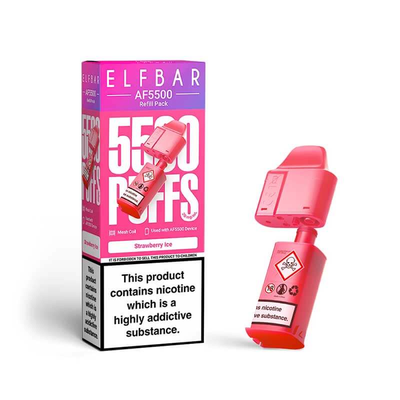ELFBAR AF5500 Strawberry Ice Prefilled Pod + Refill