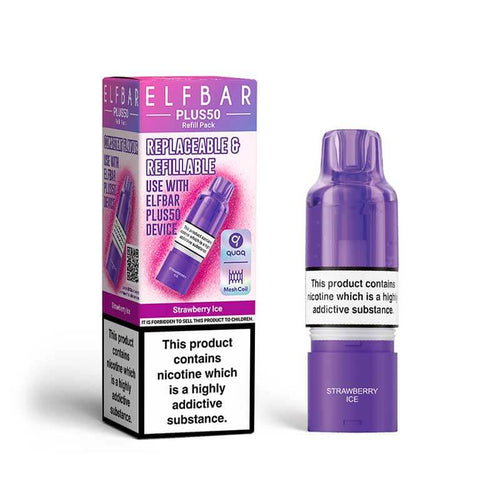 ELFBAR Plus50 Strawberry Ice Prefilled Pod + Refill