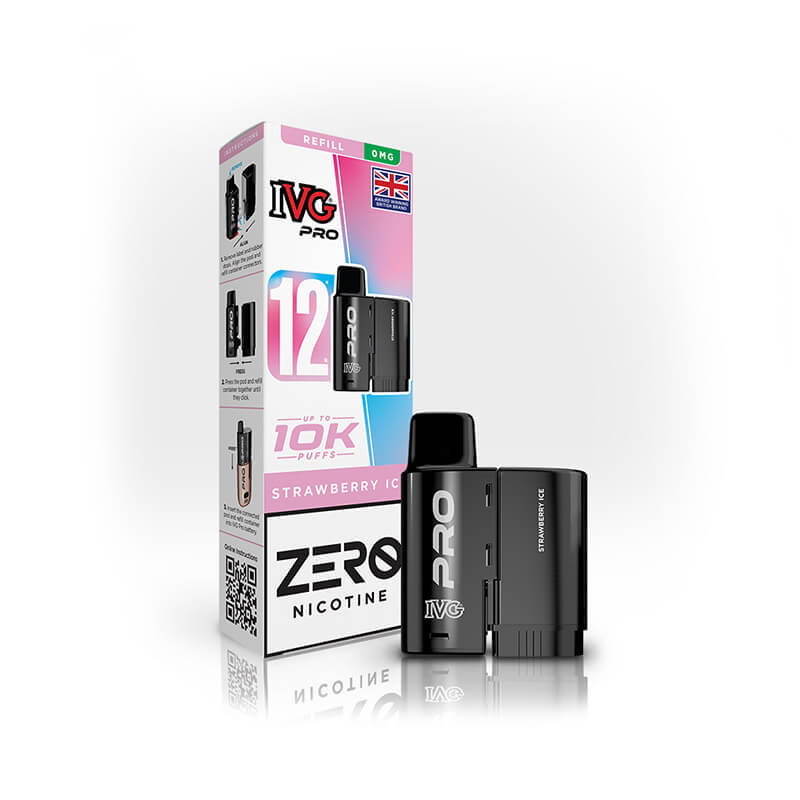 IVG Pro 12 Strawberry Ice Prefilled Vape Pod + Refill