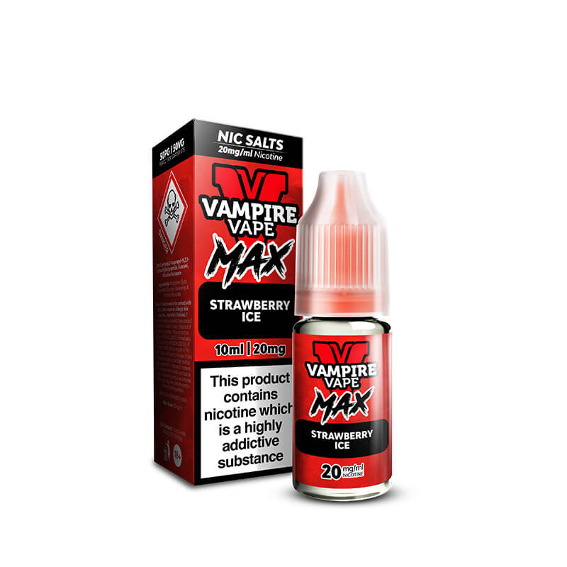 VV MAX Strawberry Ice 10ml Nic Salts E-Liquid by Vampire Vape