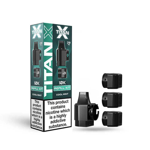 Titan X Cool Mint Prefilled Pod + Refills