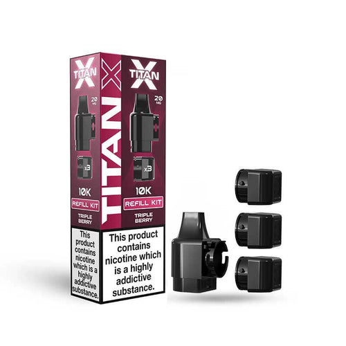 Titan X Triple Berry Prefilled Pod + Refills