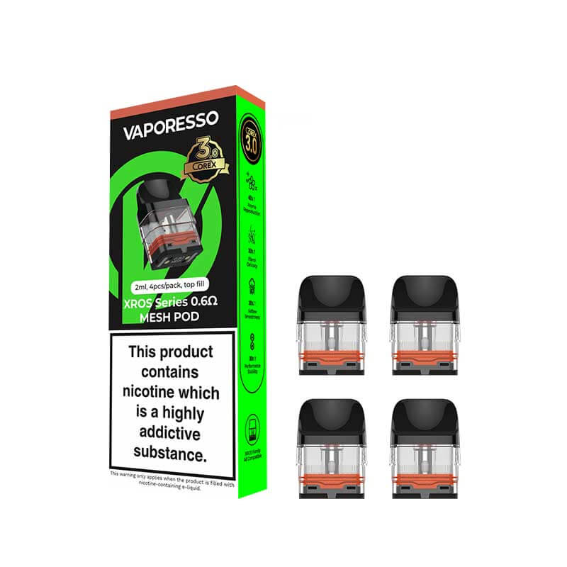 Vaporesso XROS COREX 3.0 Pods 2ml (4 Pack) | Vapestore UK Vaporesso XROS COREX 3.0 Pods 2ml (4 Pack) | Vapestore UK