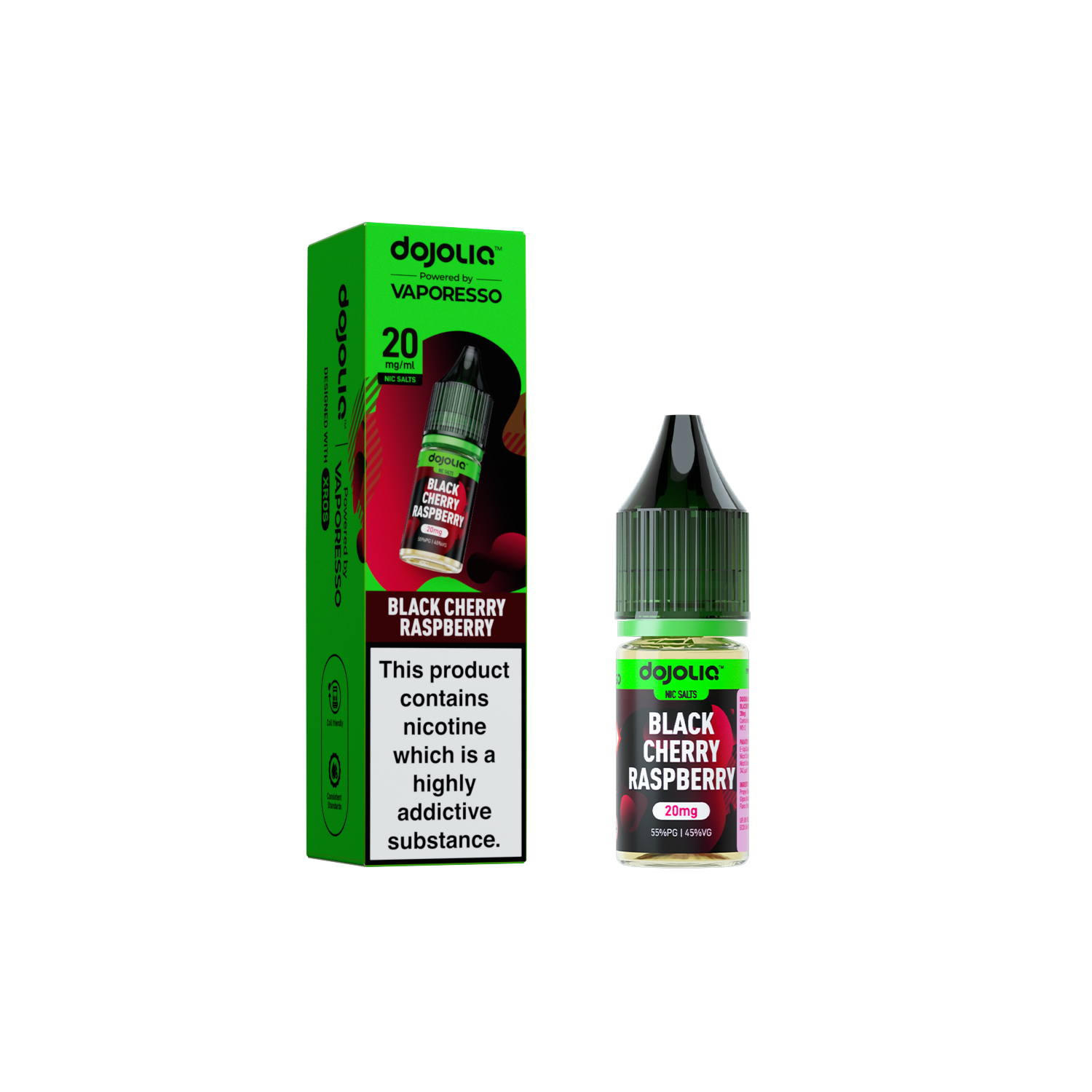DojoLiq Black Cherry Raspberry 10ml Nic Salt E-Liquid by Vaporesso