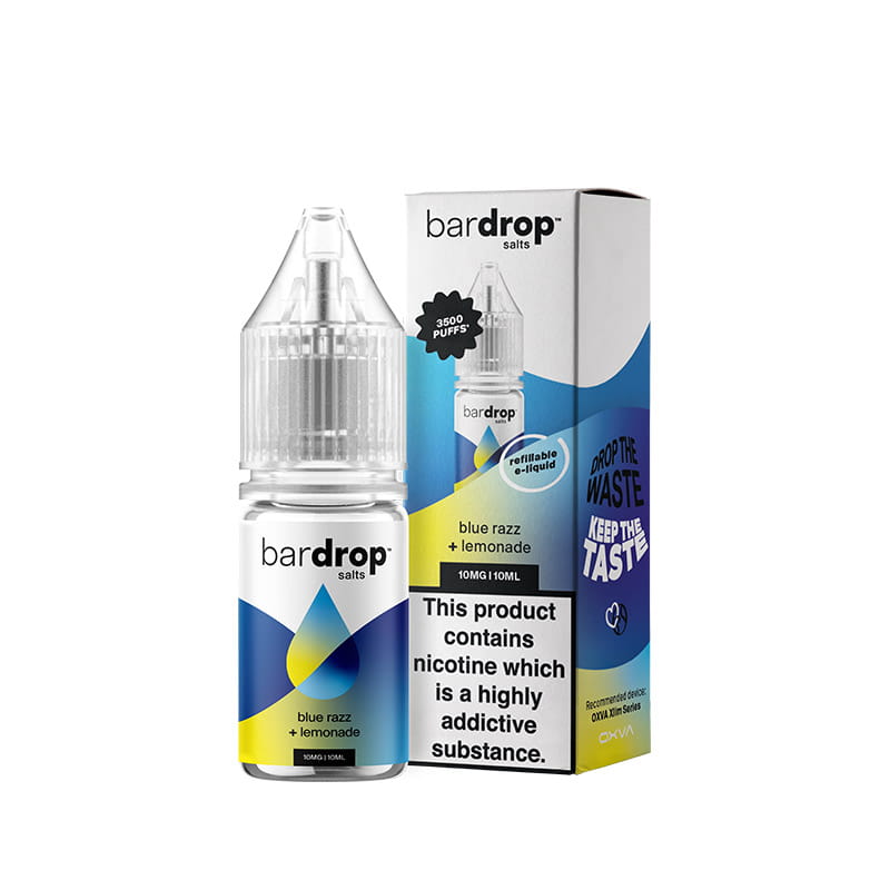 Bar Drop Blue Razz Lemonade 10ml Nic Salts E-Liquid