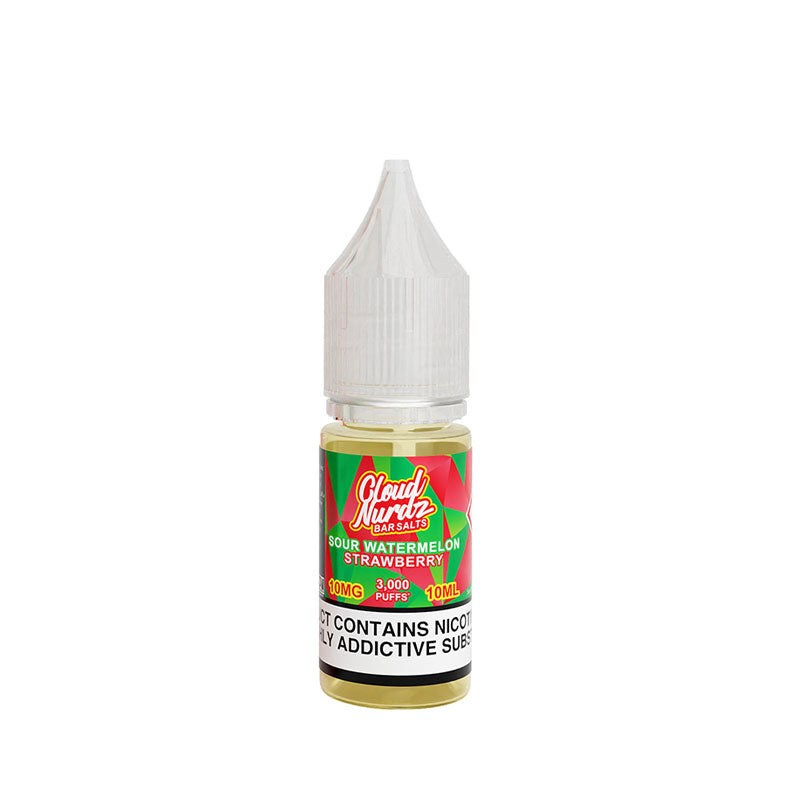 Cloud Nurdz Salts Sour Watermelon Strawberry Nic Salt E-liquid | Vapestore UK Cloud Nurdz Salts Sour Watermelon Strawberry Nic Salt E-liquid | Vapestore UK