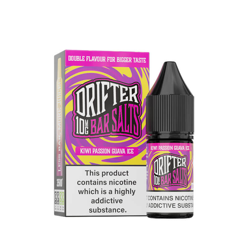 Drifter Bar Salts Kiwi Passionfruit Guava Ice 10ml Nic Salt E-Liquid